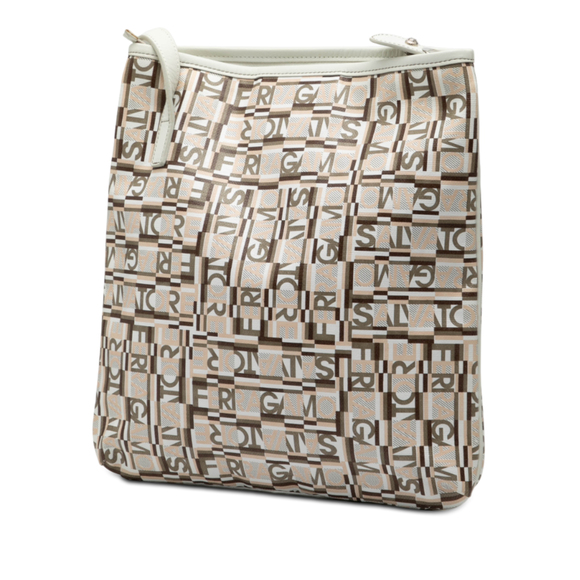 Pre-Loved Ferragamo Coated Canvas Logo Crossbody